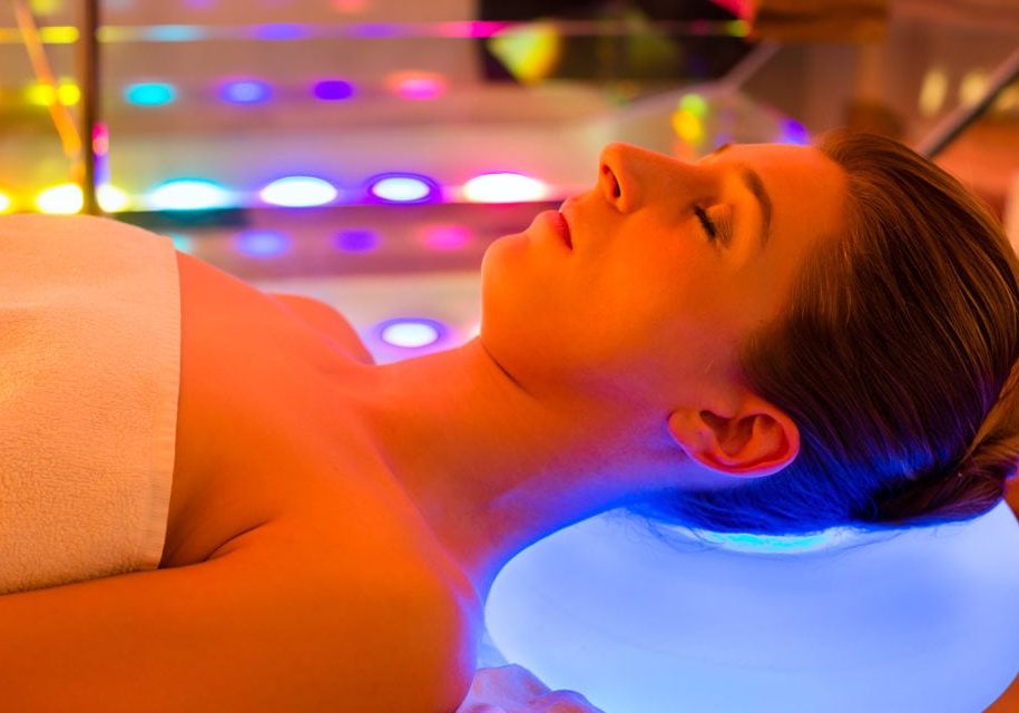 Close-up of young woman having reflexology